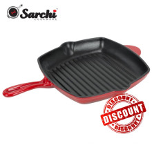 Enamel coating Cast-Iron Square Grill Pan/griddle pan